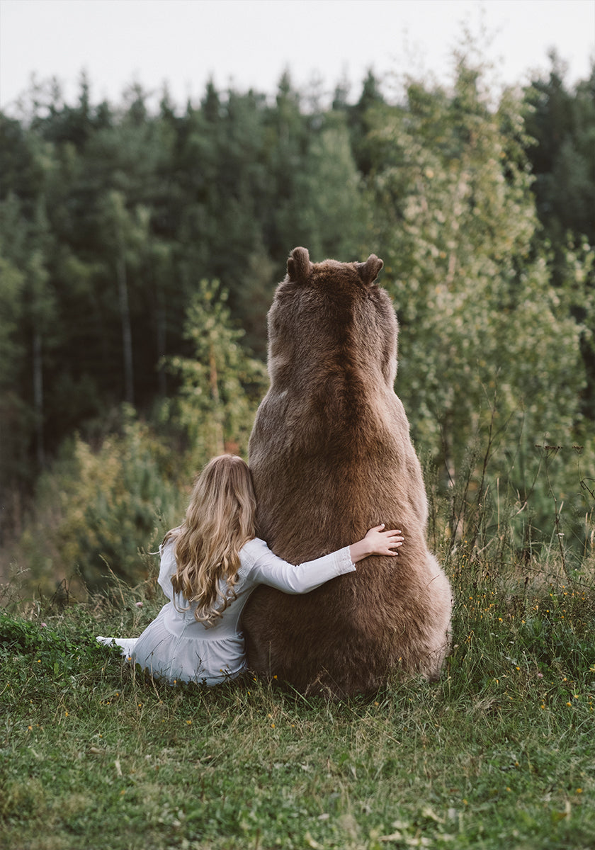 Femmes et ours Poster