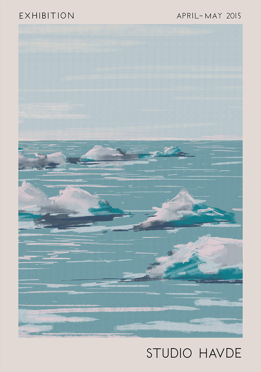 Studio avait un paysage marin Poster