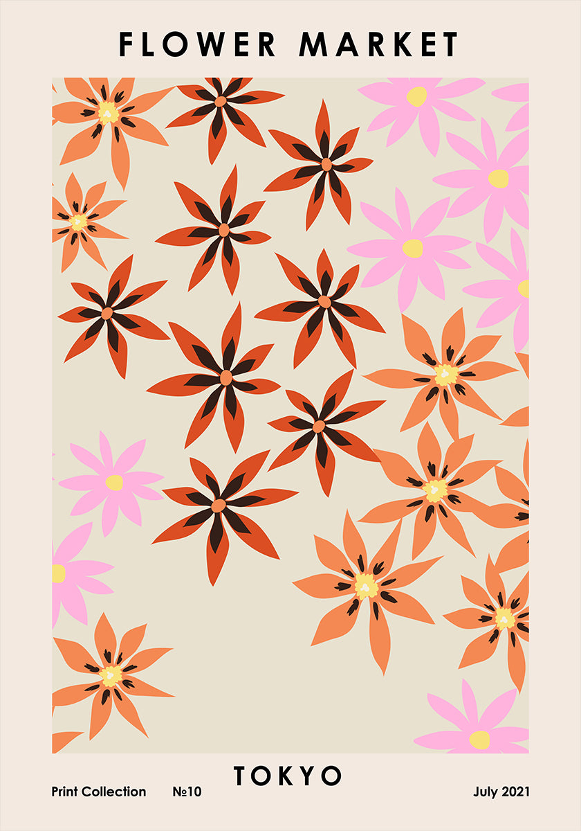 Marché aux fleurs de Tokyo Poster
