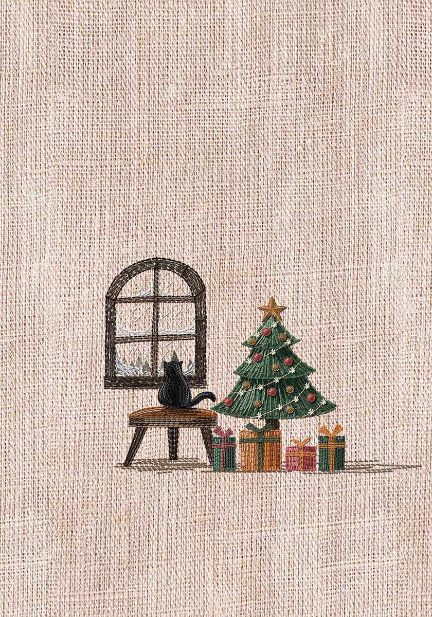 Chat dans une chambre confortable Poster