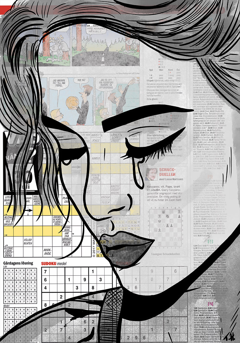 Fille de papier Poster