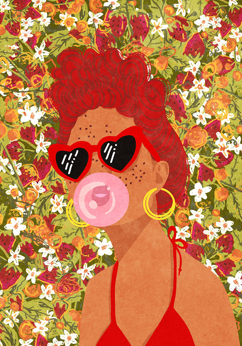 Dame aux fraises