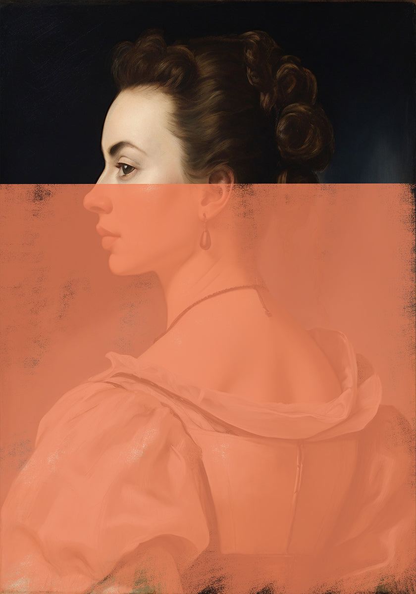 Portrait modifié de femme Art moderne orange