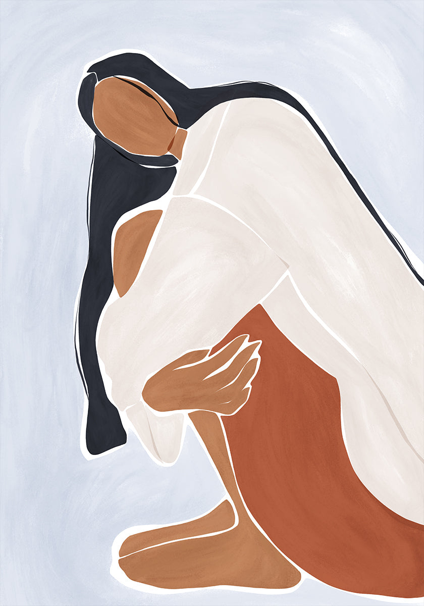 Femme s'embrassant, impression par Ivy Green, illustrations, affiche
