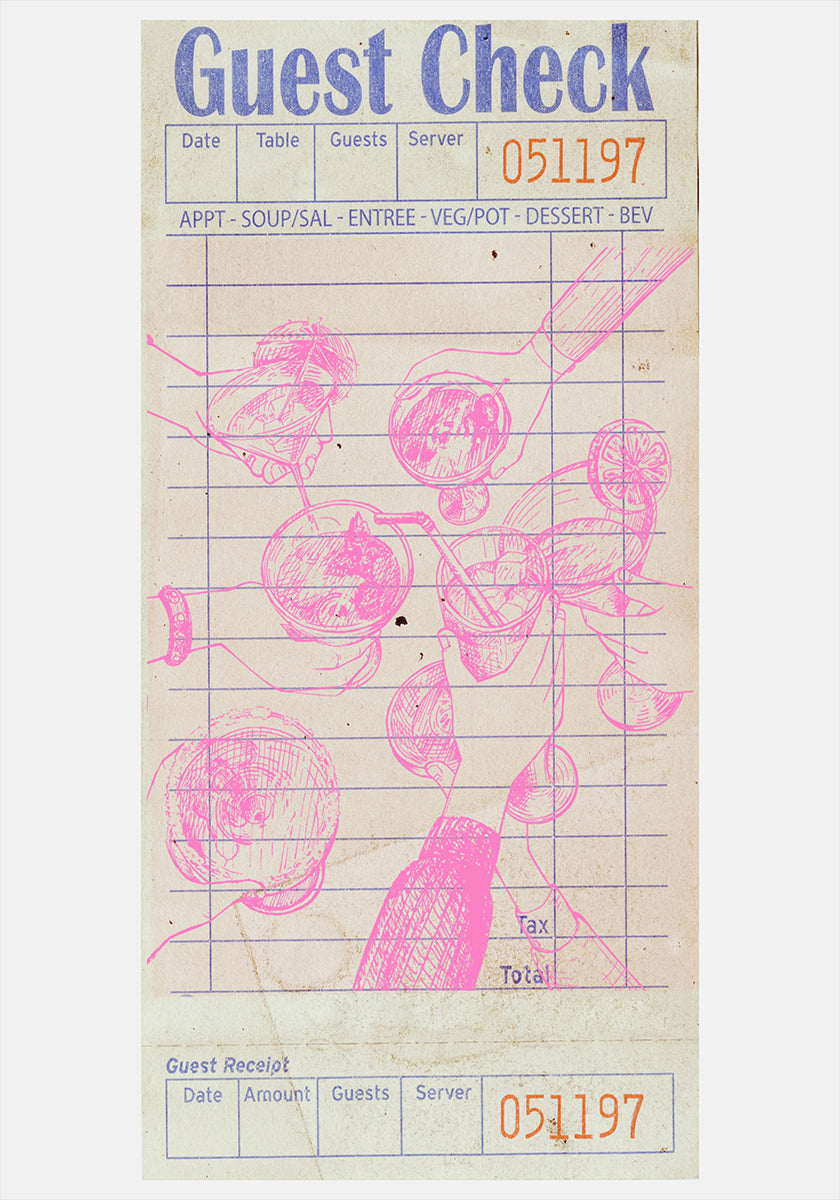 Cheers Guest Check Rose Poster