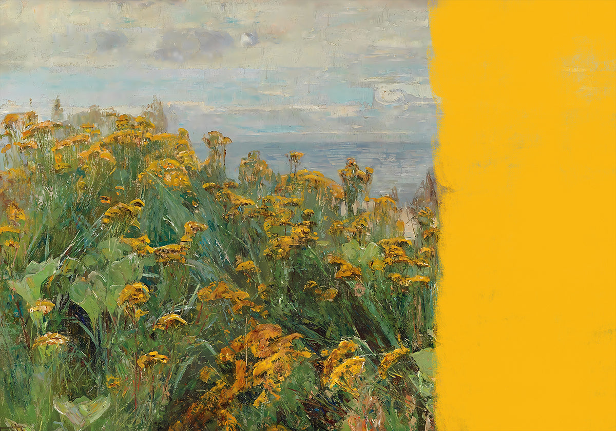 collage de paysage moderne jaune