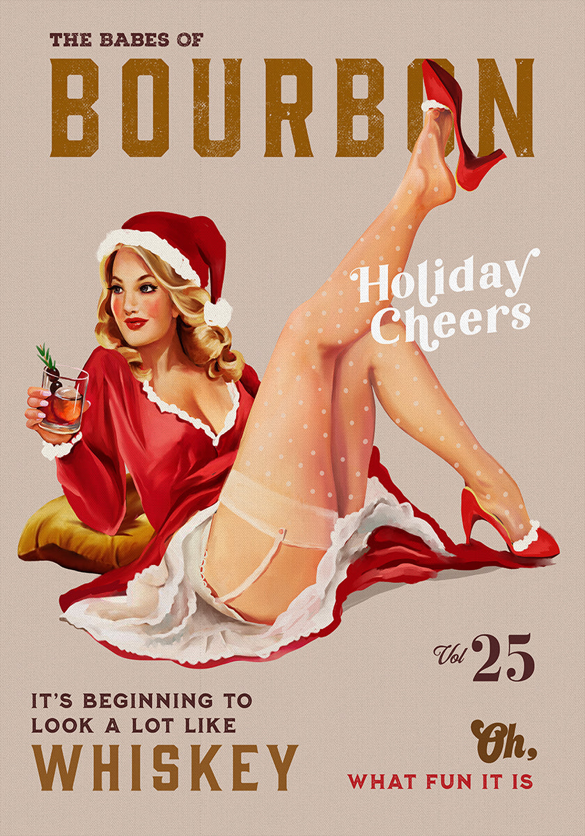 Babes of Bourbon Vol 25 Holiday Cheer Christmas Pinup Plakat