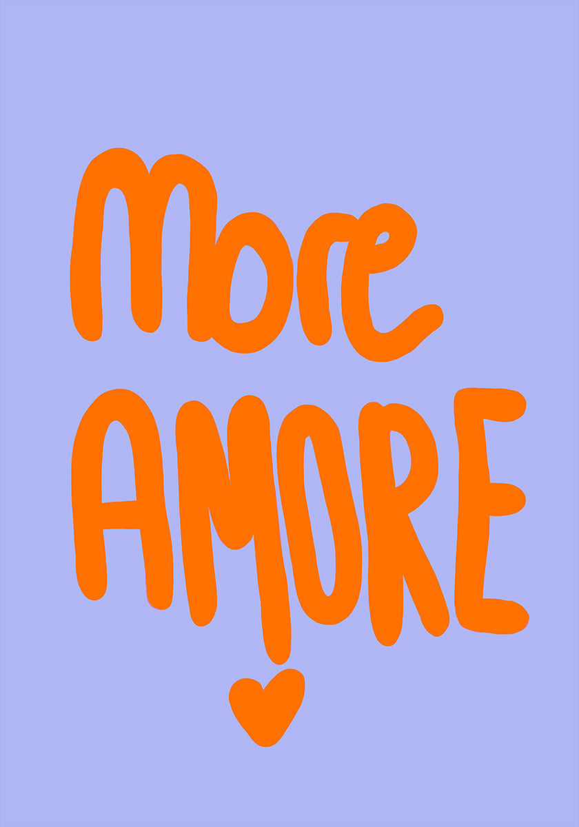 Typographie audacieuse en orange vif Poster