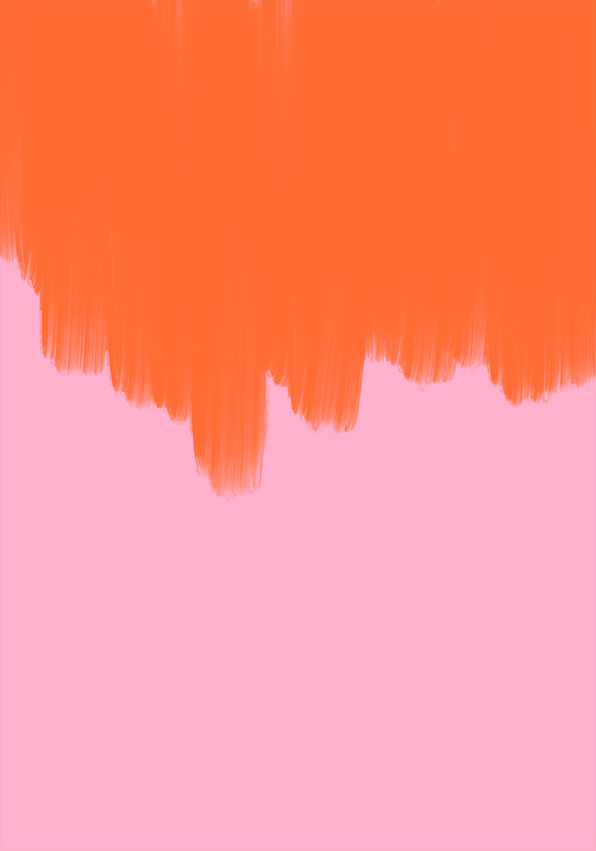 Orange sur fleur Poster