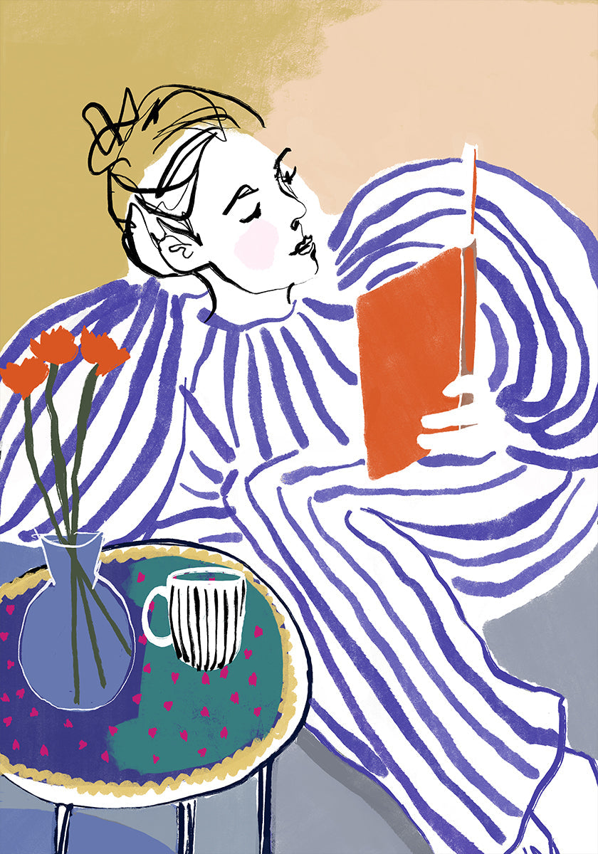 Coin de lecture confortable Poster