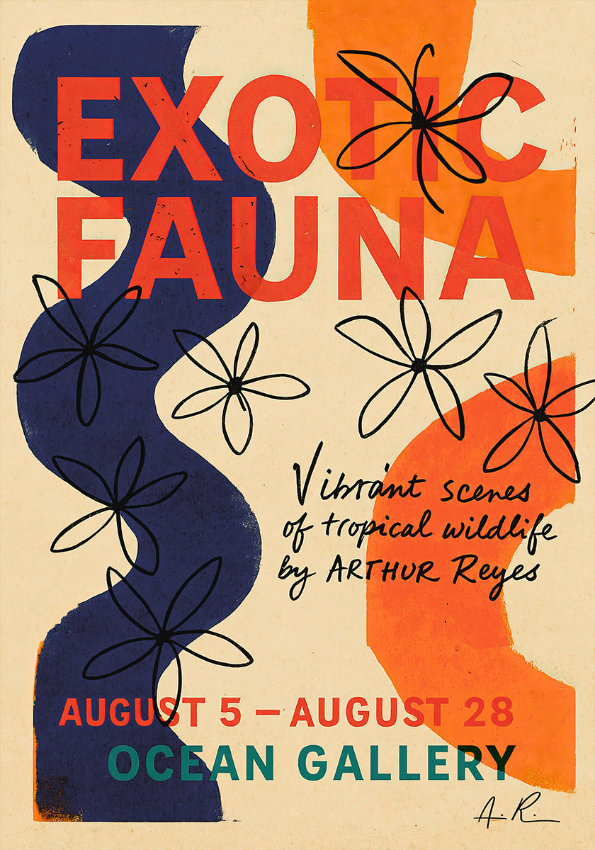 Galerie de la faune exotique Poster