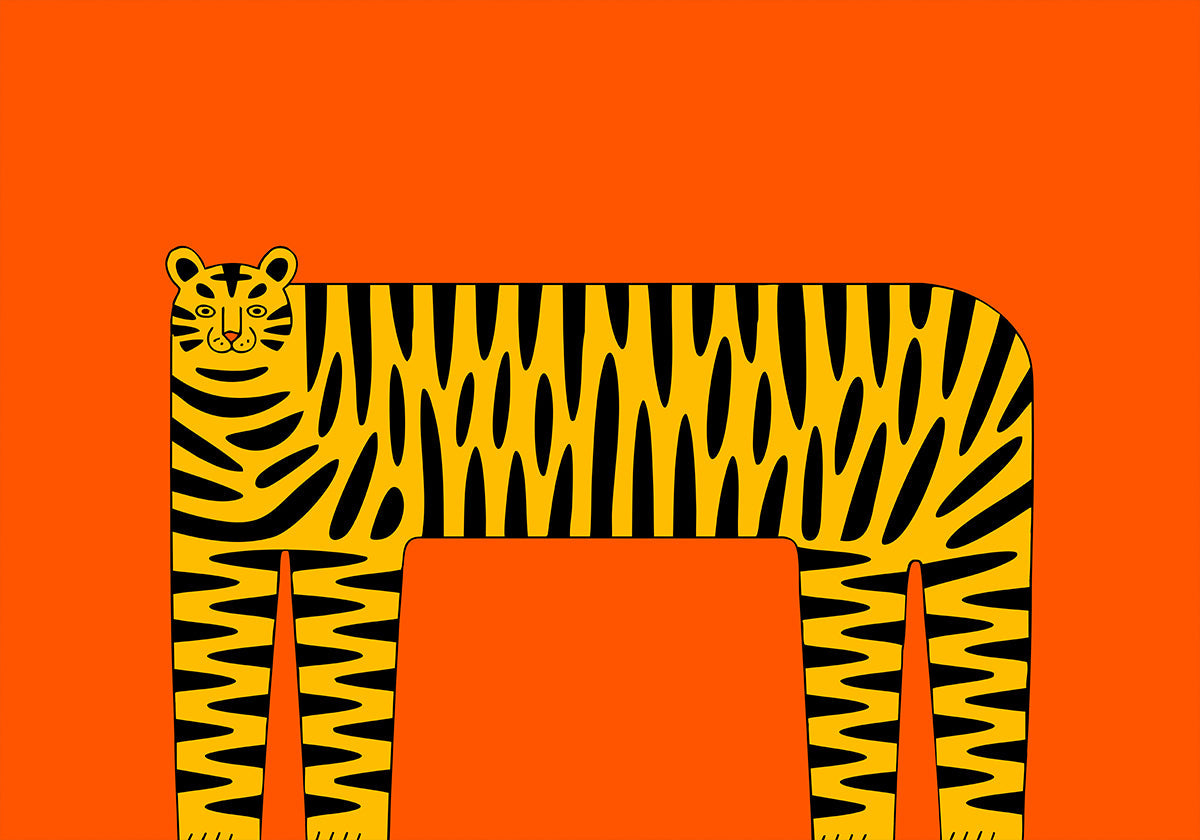 Le tigre abstrait Poster