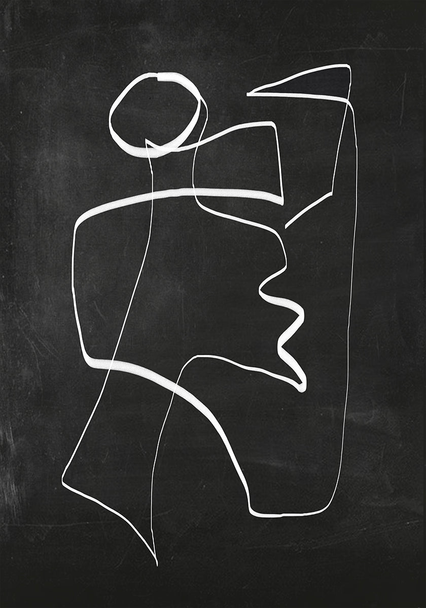 Dessin au trait abstrait 6 2 Poster