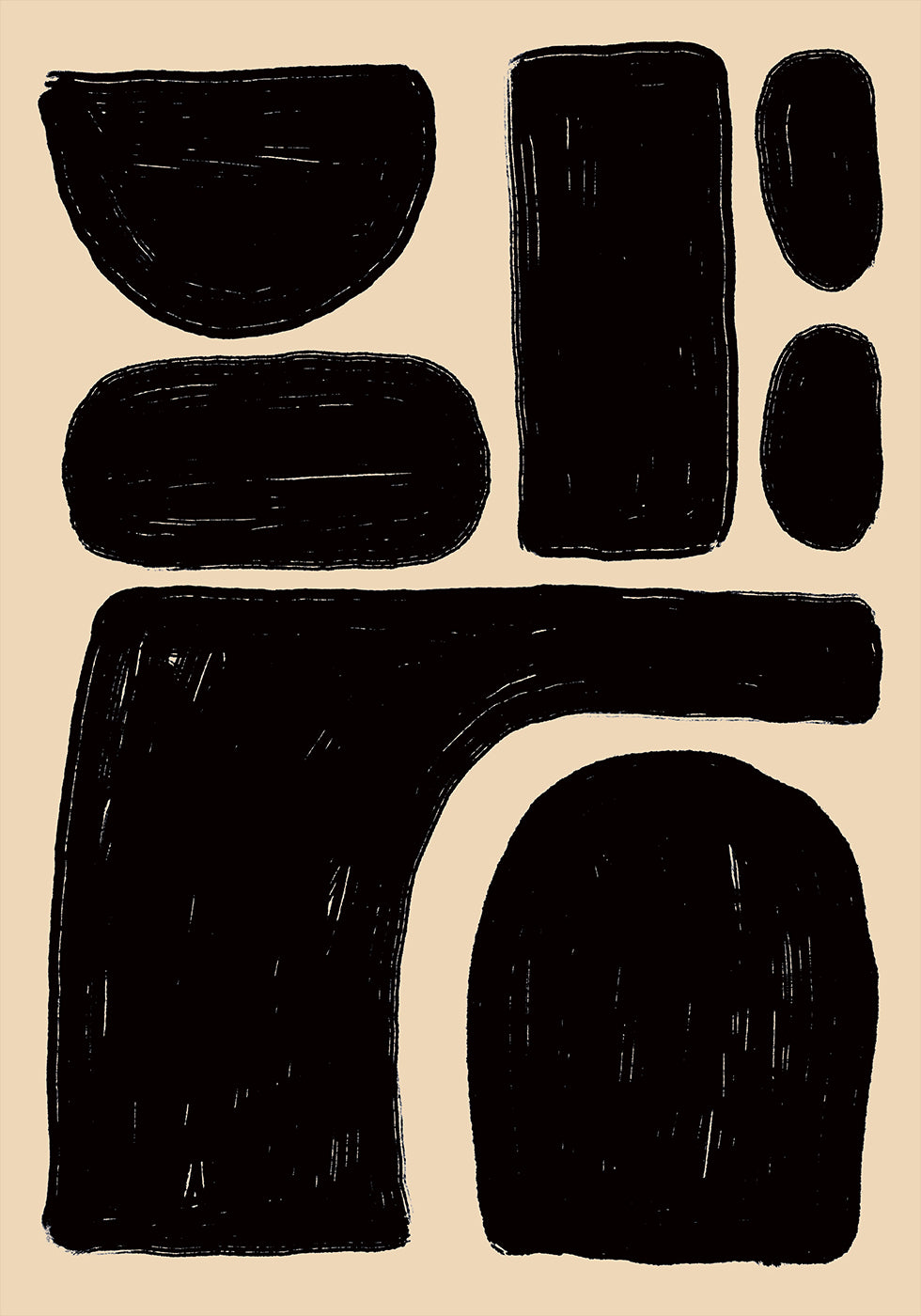 Formes abstraites audacieuses Poster