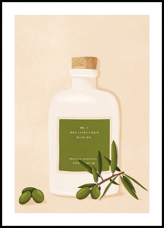 Bouteille d'huile d'olive Poster