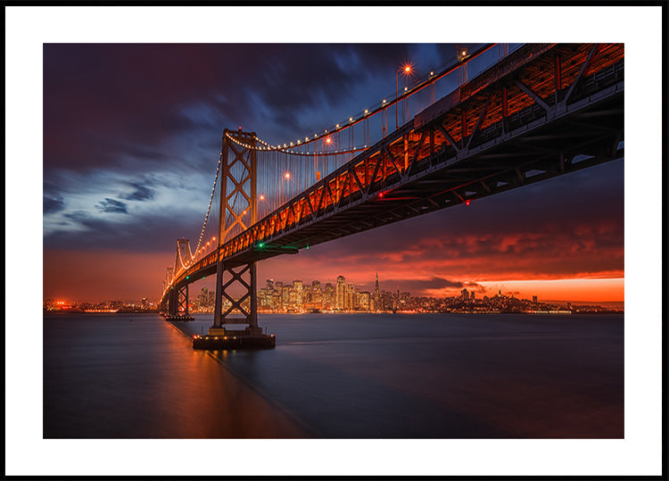 Bay Bridge la nuit Poster