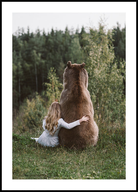 Femmes et ours Poster