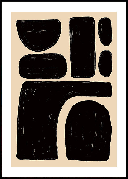 Formes abstraites audacieuses Poster