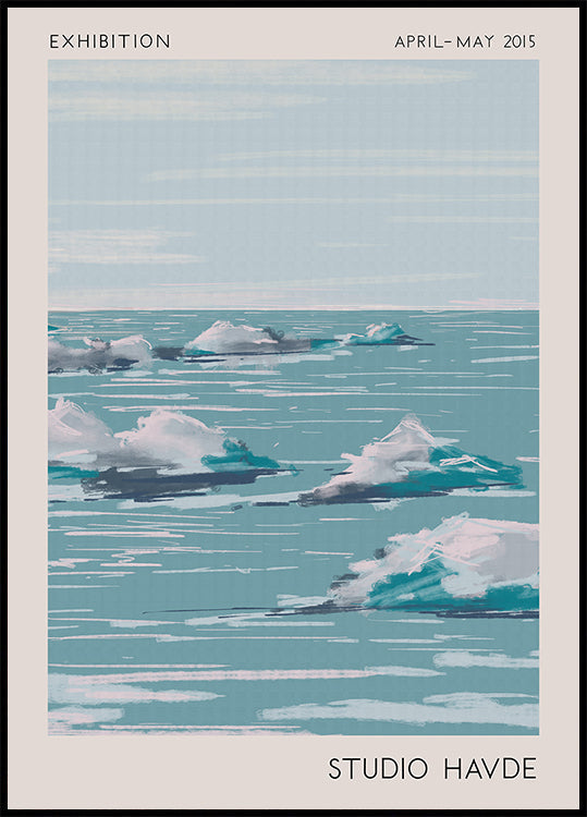 Studio avait un paysage marin Poster