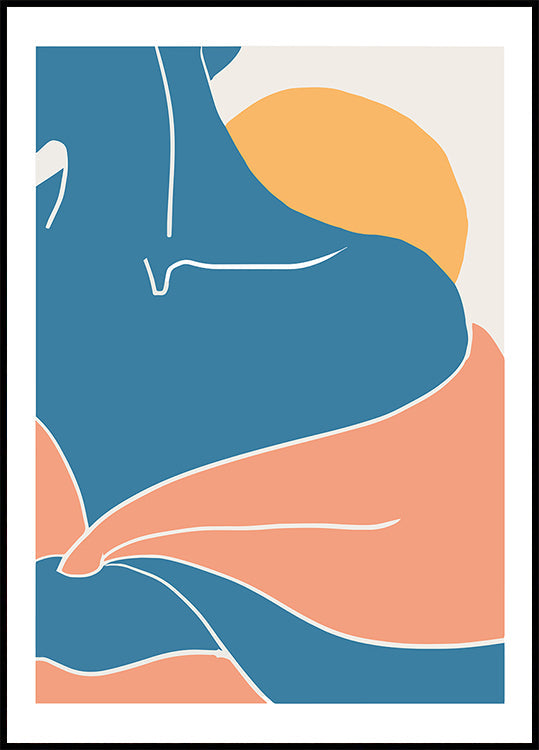 Épaule bleue Poster