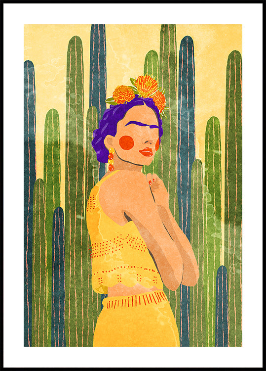 Frida et cactus