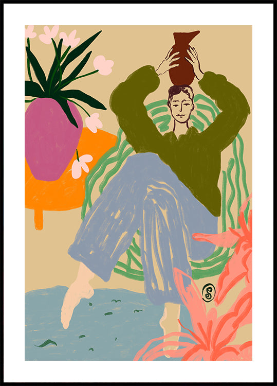 Femme avec navire