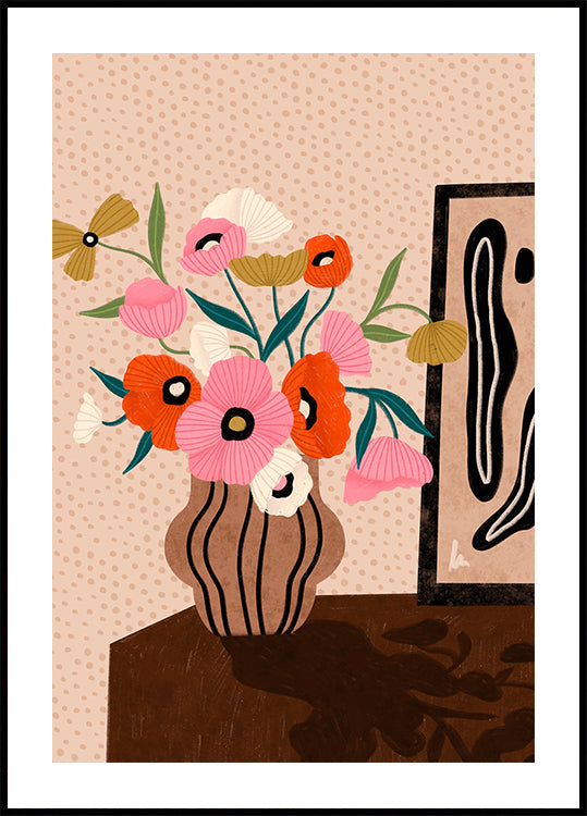 Fleurs sur le buffet Poster