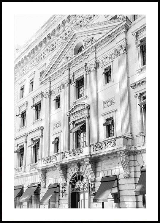 Cartier New York Boutique Noir & Blanc Poster
