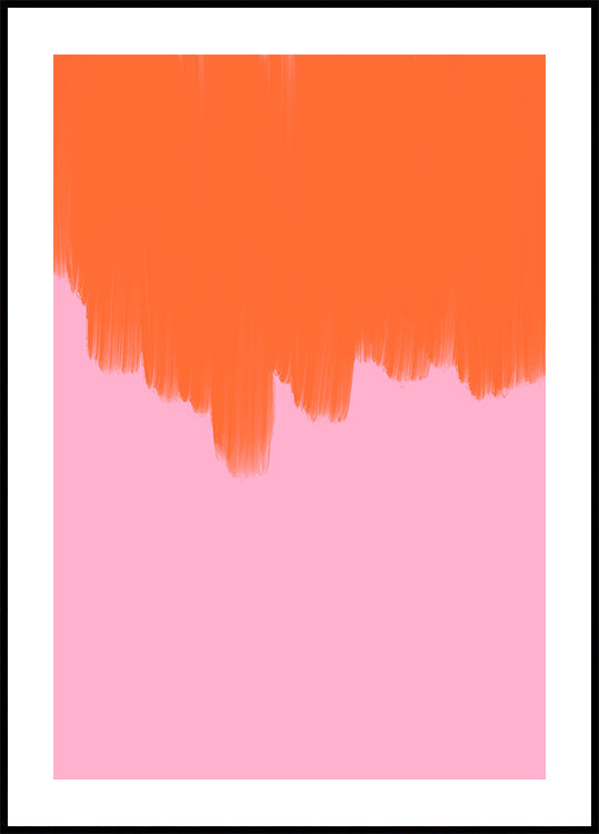 Orange sur fleur Poster