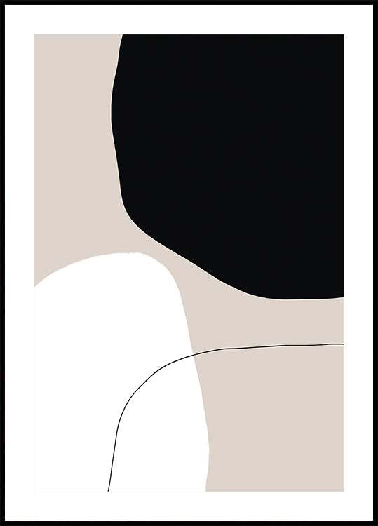Formes monochromes Poster