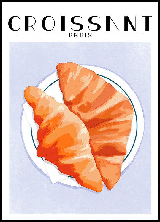Croissants - Paris Poster
