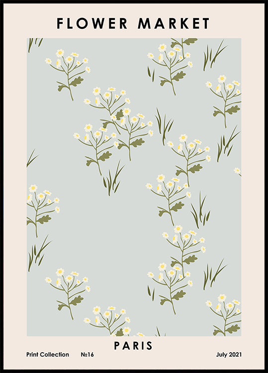 Marché aux Fleurs Paris Poster