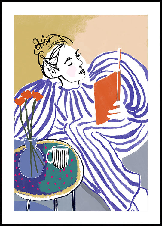 Coin de lecture confortable Poster