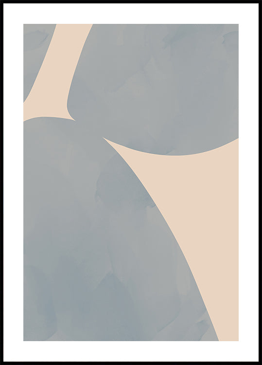 Équilibre incurvé, formes abstraites Poster