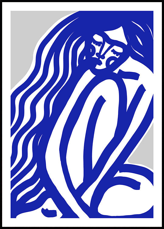 Contours bleus Poster