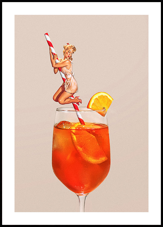 Cocktail Spritz rétro Poster