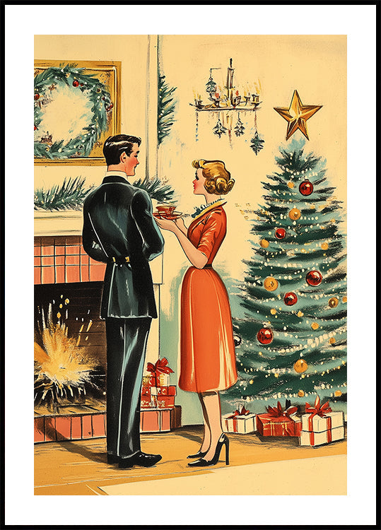 Affiche de Noël rétro
