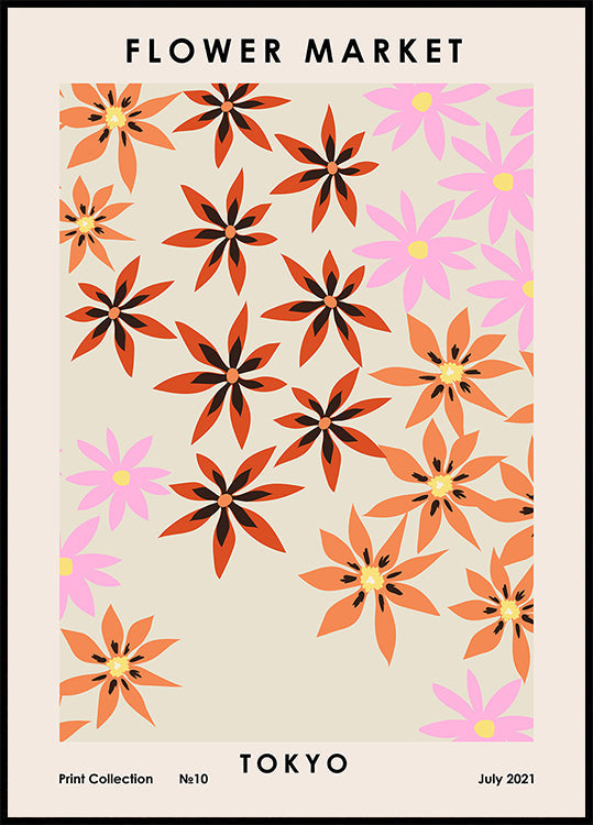 Marché aux fleurs de Tokyo Poster