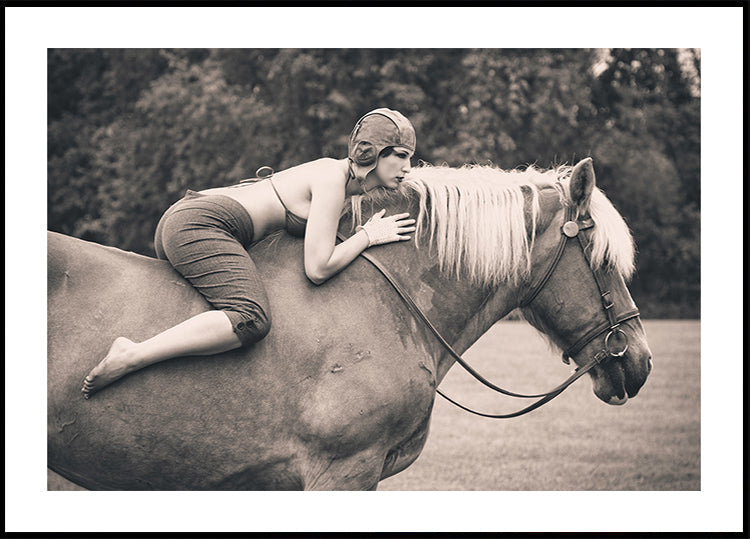 En route pour les courses Poster