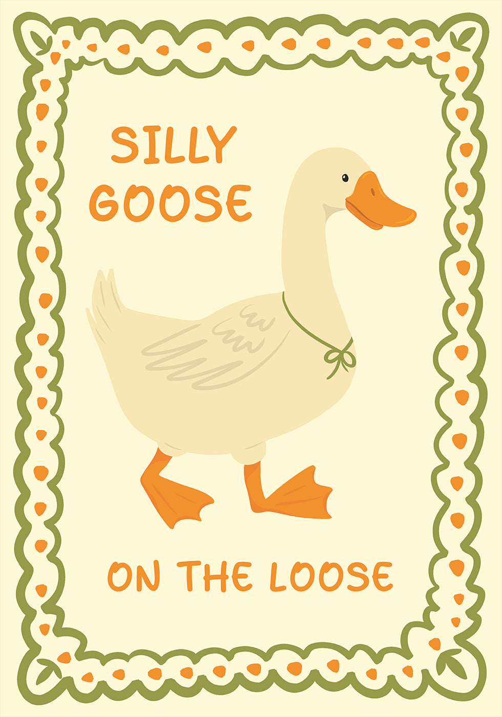 Illustration de Silly Goose en liberté Poster