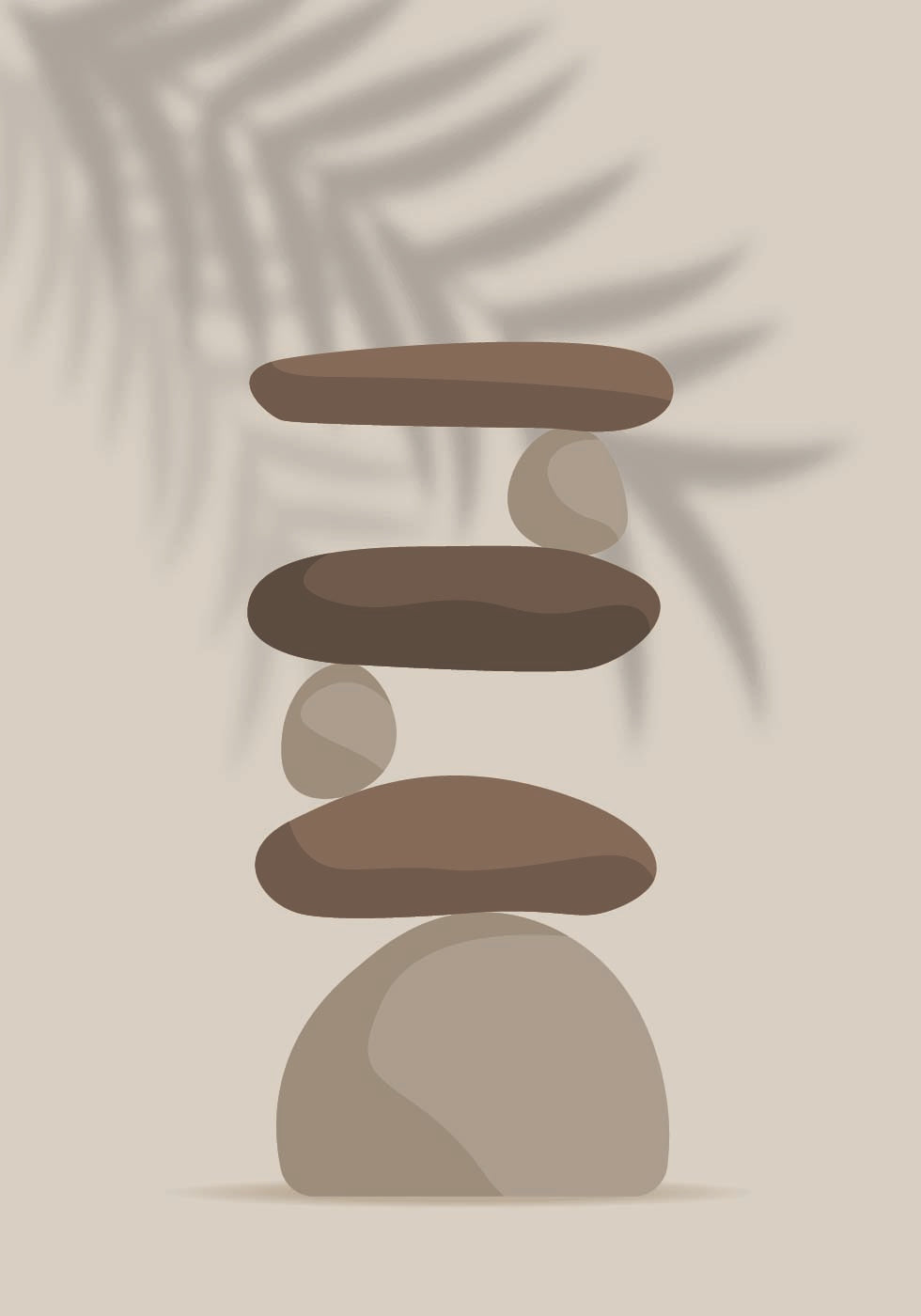 Harmony 2, pierres d'équilibrage zen et ombre Poster