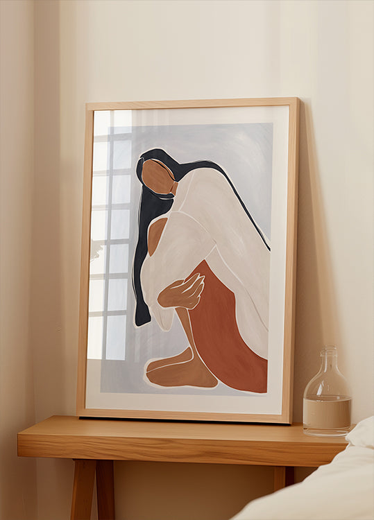Femme s'embrassant, impression par Ivy Green, illustrations, affiche