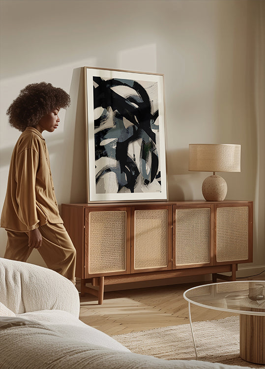 Coups de pinceau abstraits 152 Poster