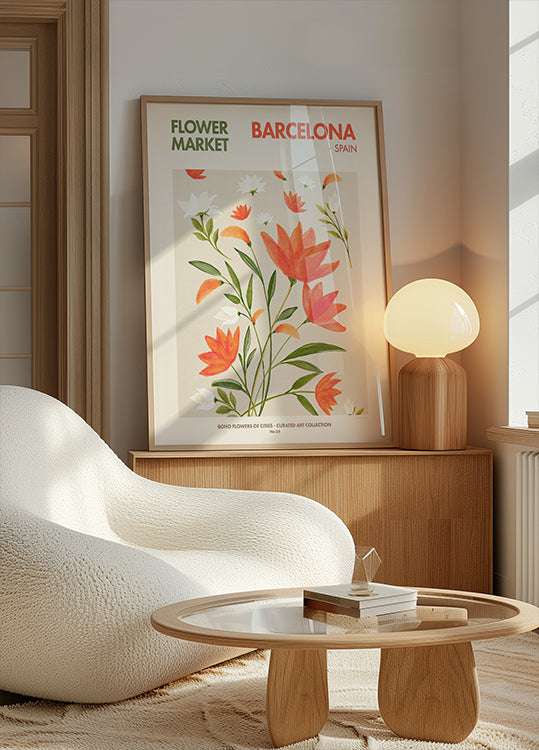 Barcelone fleurit Poster