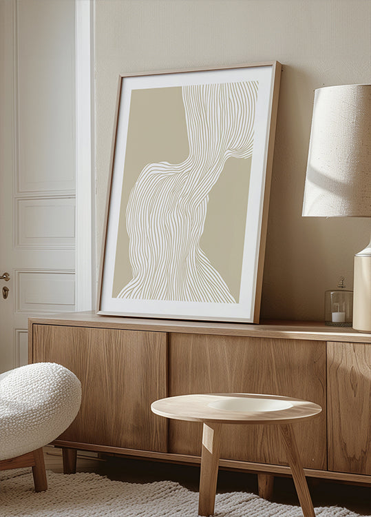 Paysage linéaire fluide Poster