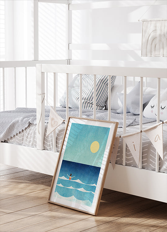 Natation en mer ii Poster