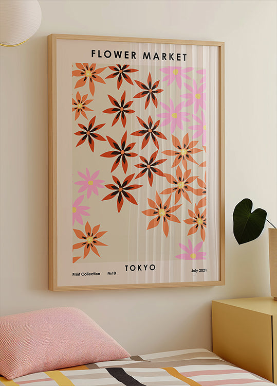 Marché aux fleurs de Tokyo Poster