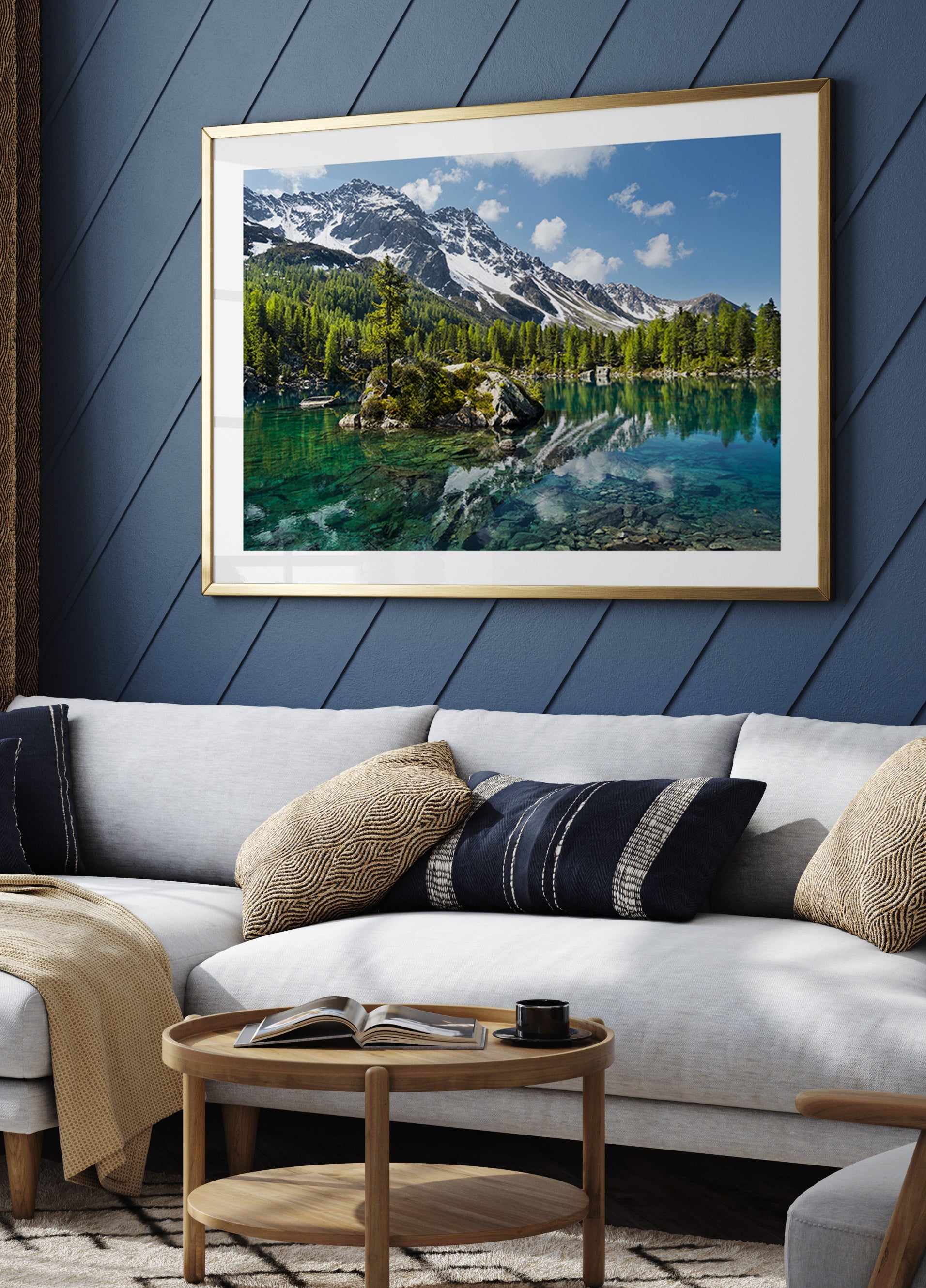 Lac de montagne verte Poster