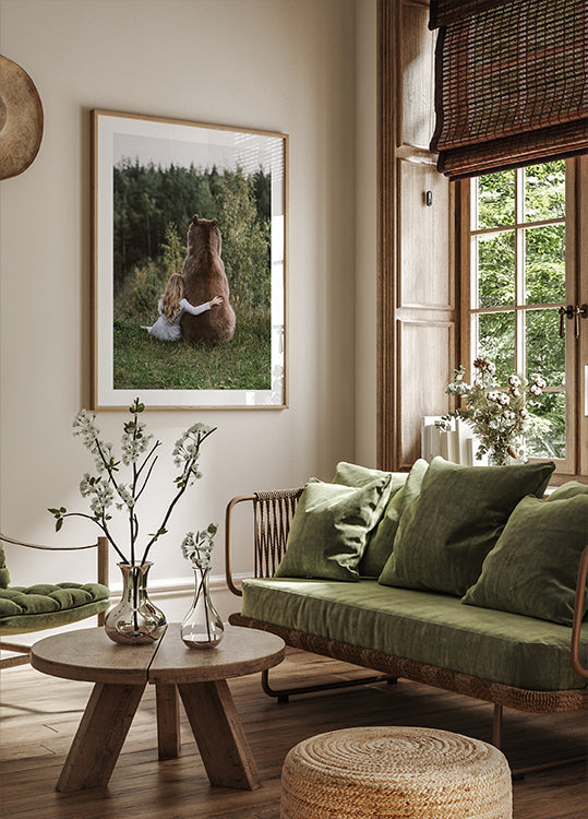 Femmes et ours Poster