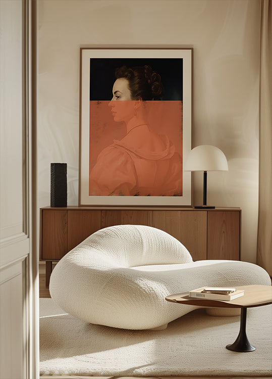 Portrait modifié de femme Art moderne orange